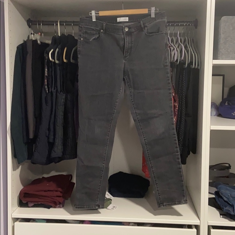 Loft modern Skinny Gray Jeans